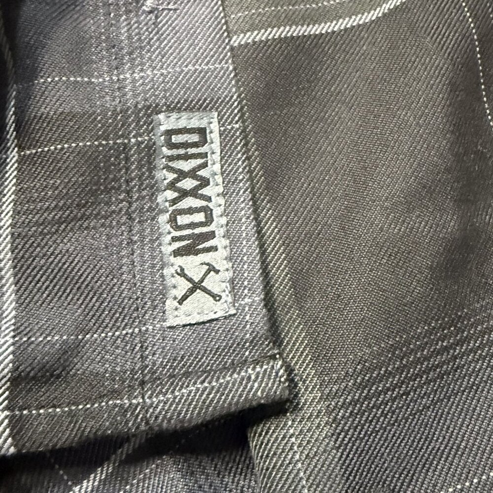 Dixxon Flannel Megadeth Black Gray Plaid Shirt Large NEW - Picture 8 of 9